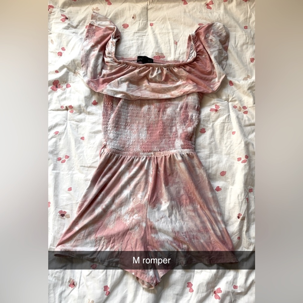 Kids Pink Romper Flowy Top